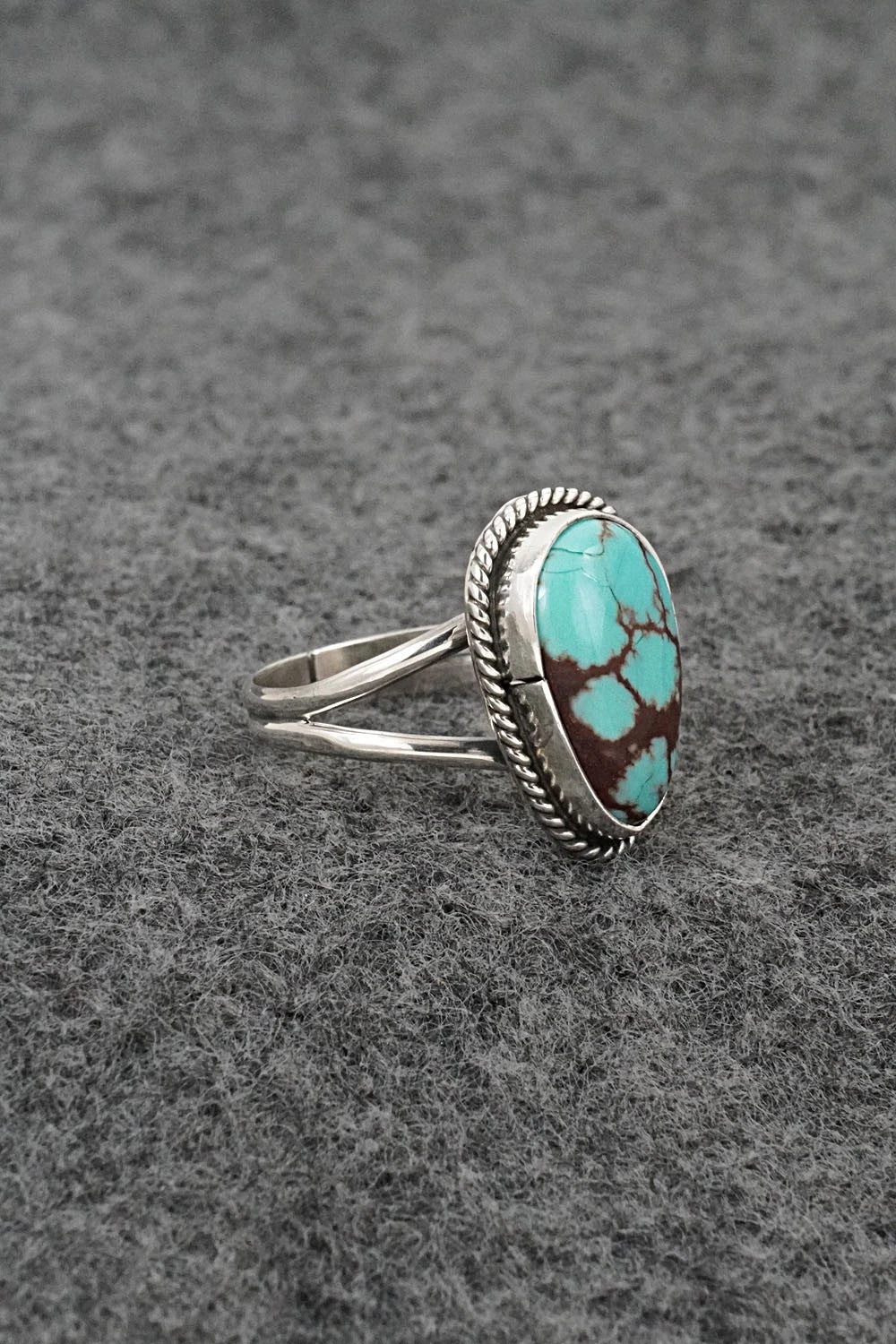 Turquoise & Sterling Silver Ring - Eugene Gruber - Size 7