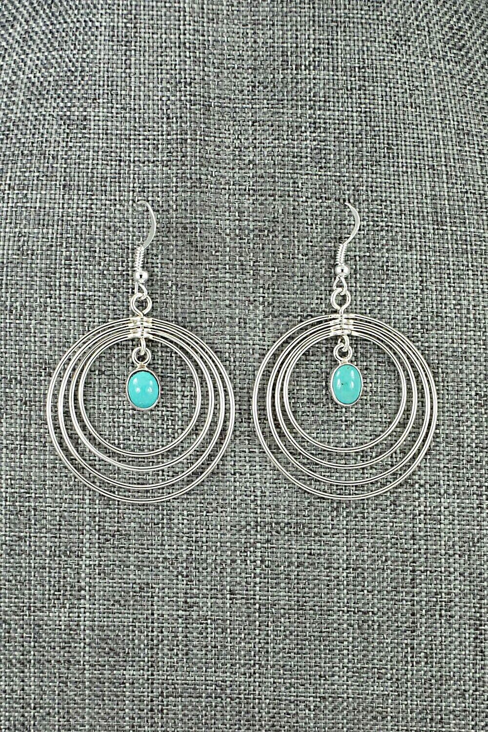 Turquoise & Sterling Silver Earrings - Edith Kee