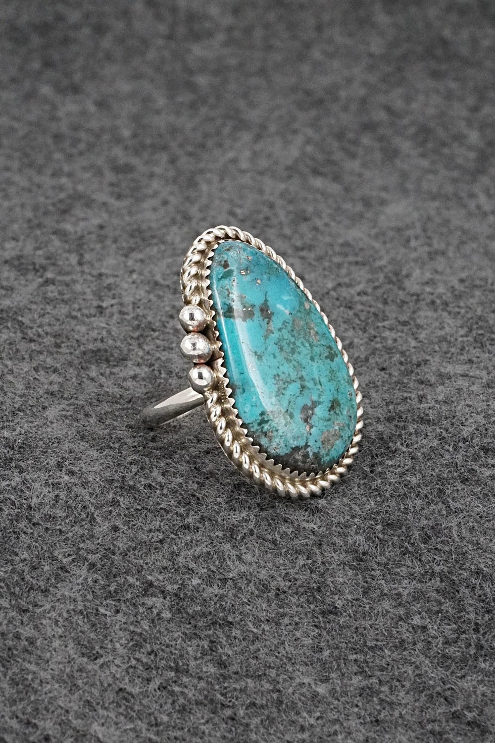Turquoise & Sterling Silver Ring - Cody Nez - Size 8.25