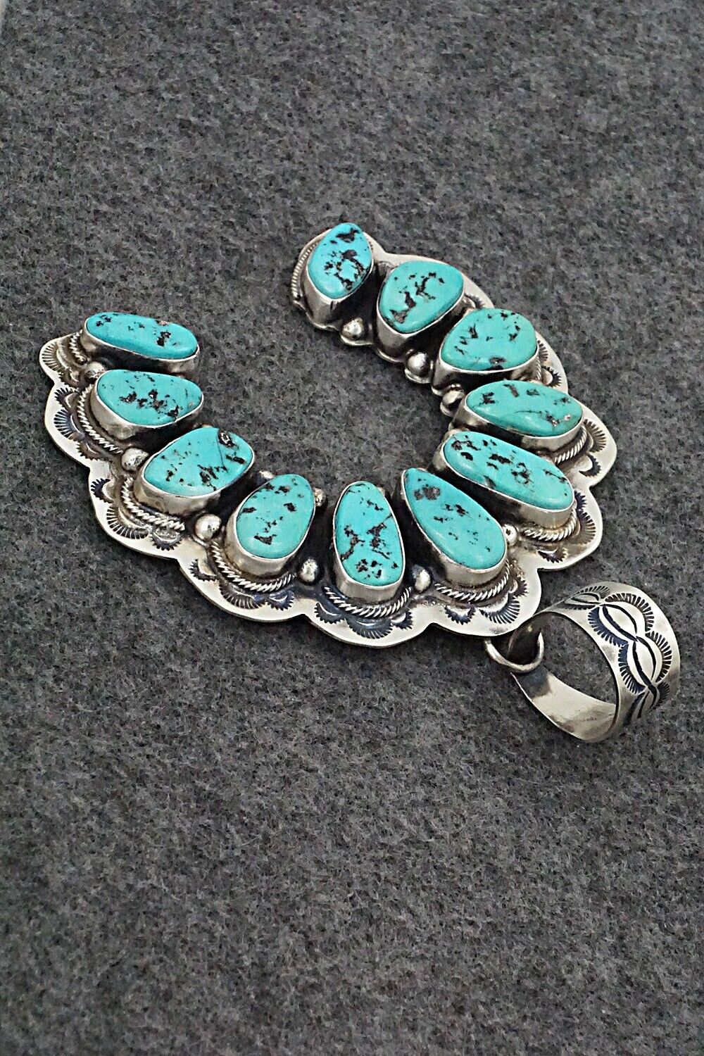 Turquoise & Sterling Silver Pendant - Bob Becenti