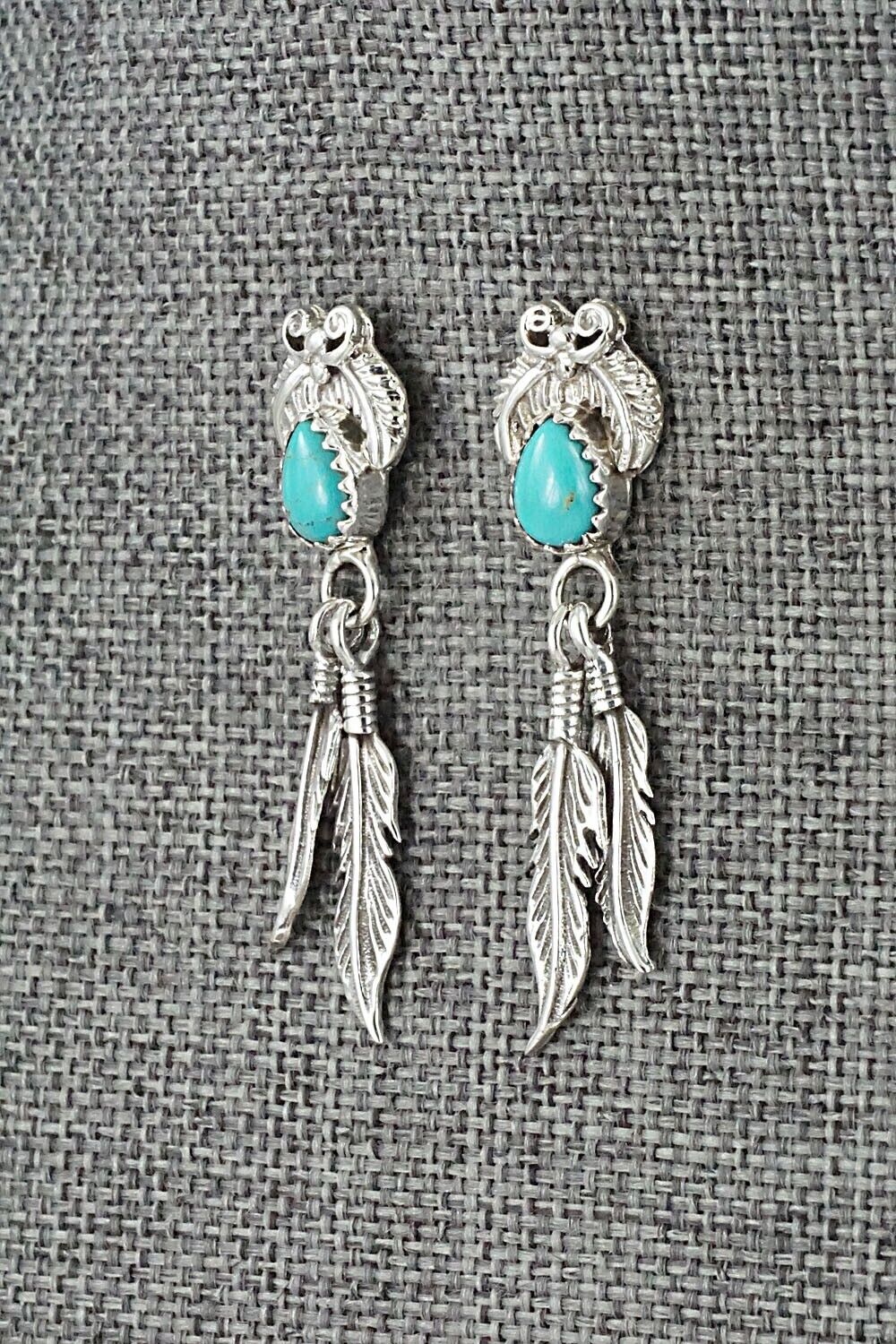 Turquoise and Sterling Silver Earrings - Sharon McCarthy