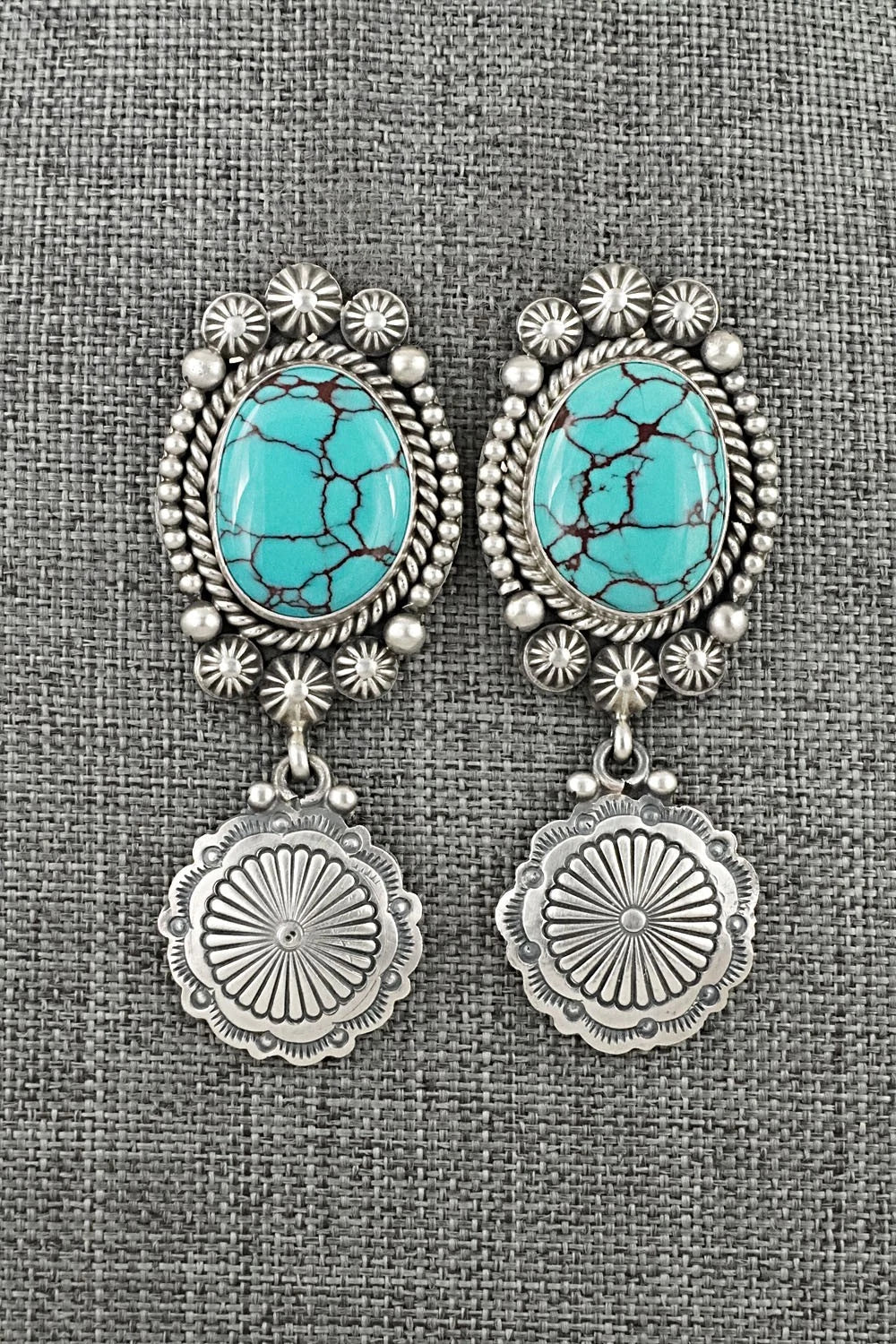 Turquoise & Sterling Silver Earrings - Michael Calladitto