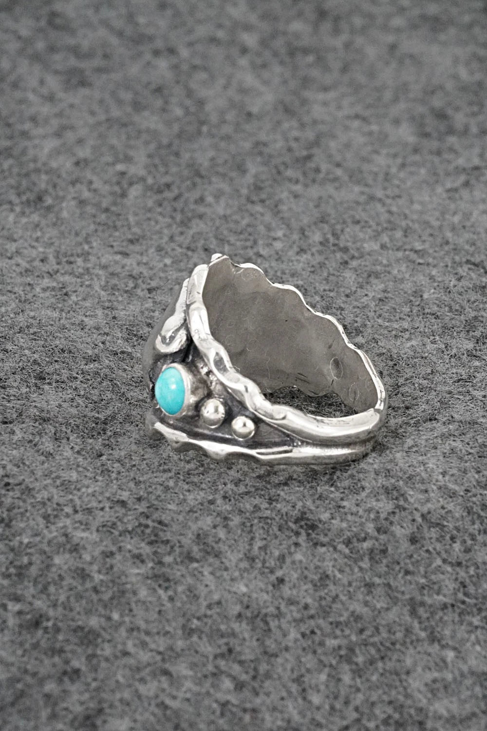 Turquoise & Sterling Silver Ring - Genevieve Francisco - Size 12.5