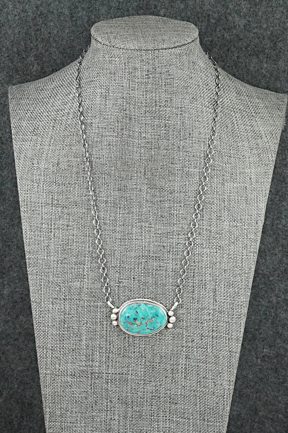 Turquoise & Sterling Silver Necklace - Darrin Livingston
