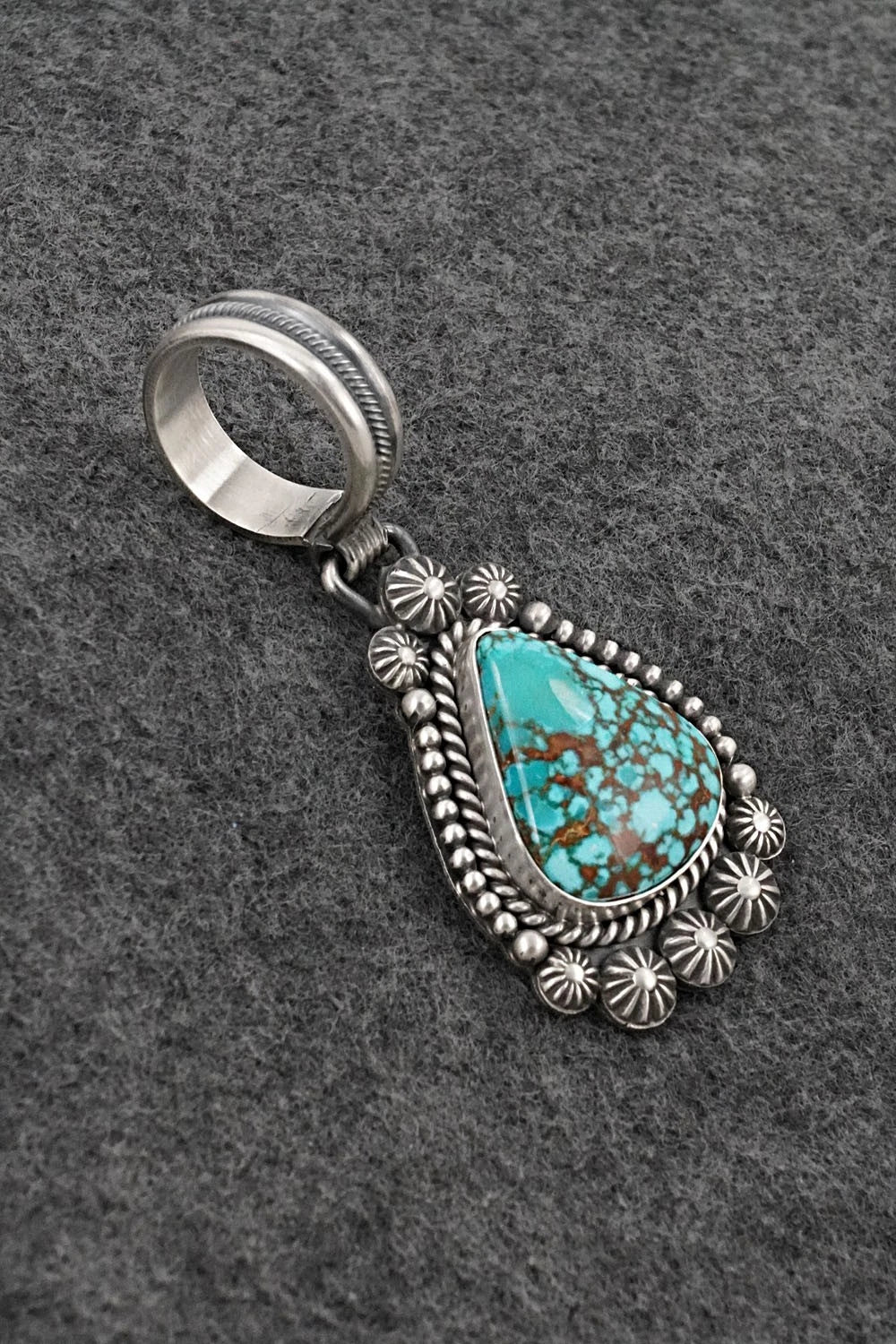 Turquoise & Sterling Silver Pendant - Michael Calladitto