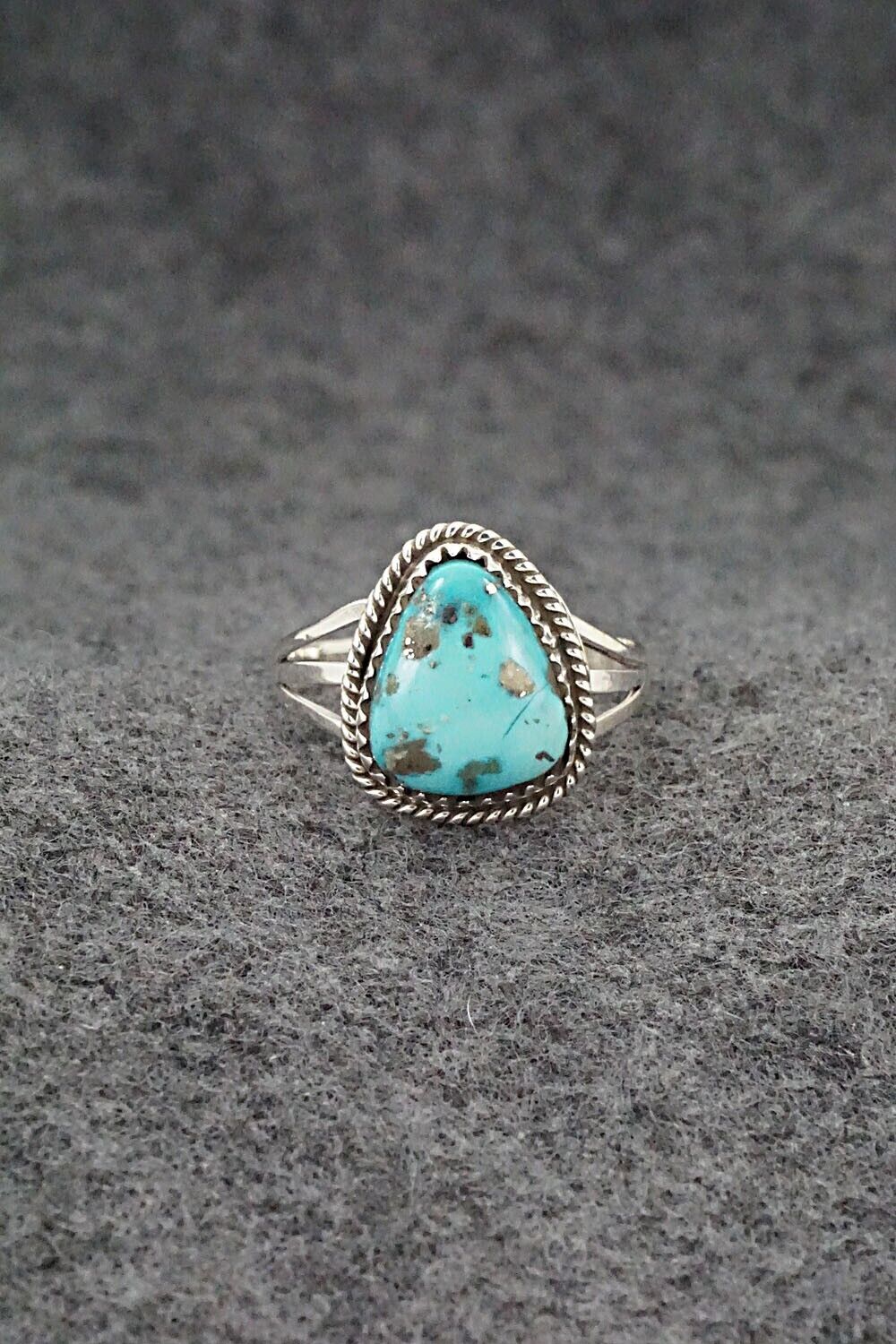 Turquoise & Sterling Silver Ring - Tom Dinetso - Size 10