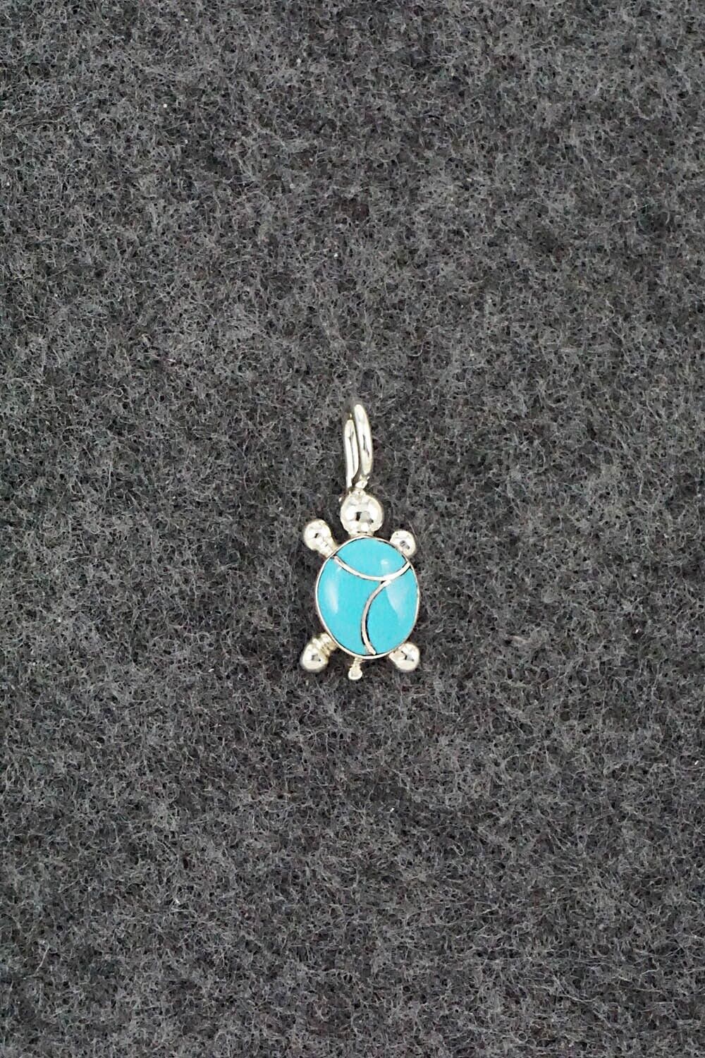 Turquoise & Sterling Silver Pendant - Derricka Yatsatie
