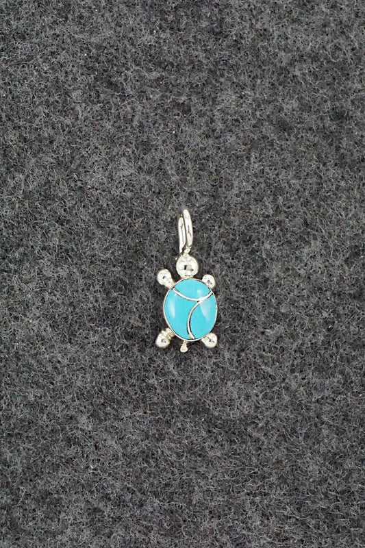 Turquoise & Sterling Silver Pendant - Derricka Yatsatie