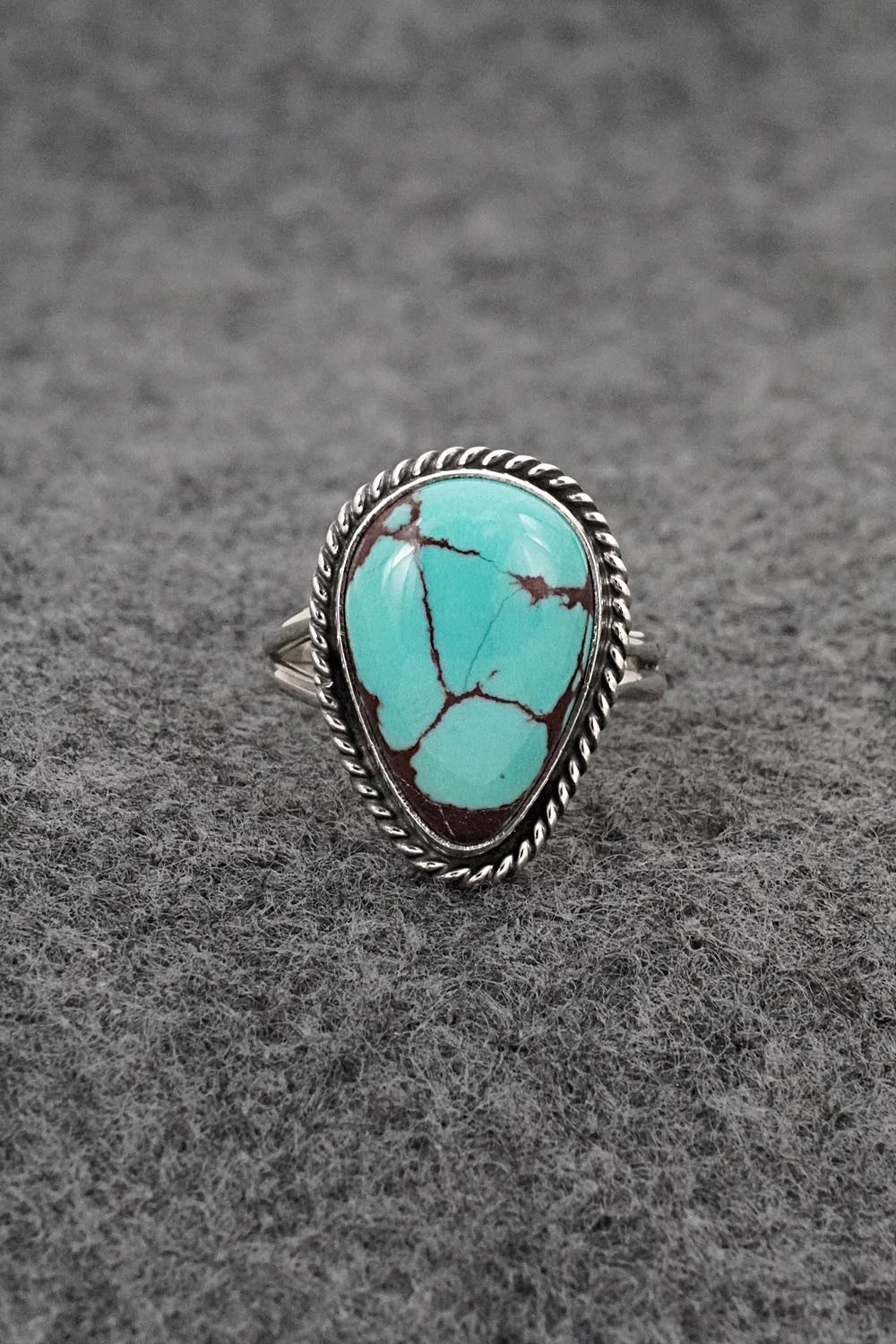 Turquoise & Sterling Silver Ring - Eugene Gruber - Size 7