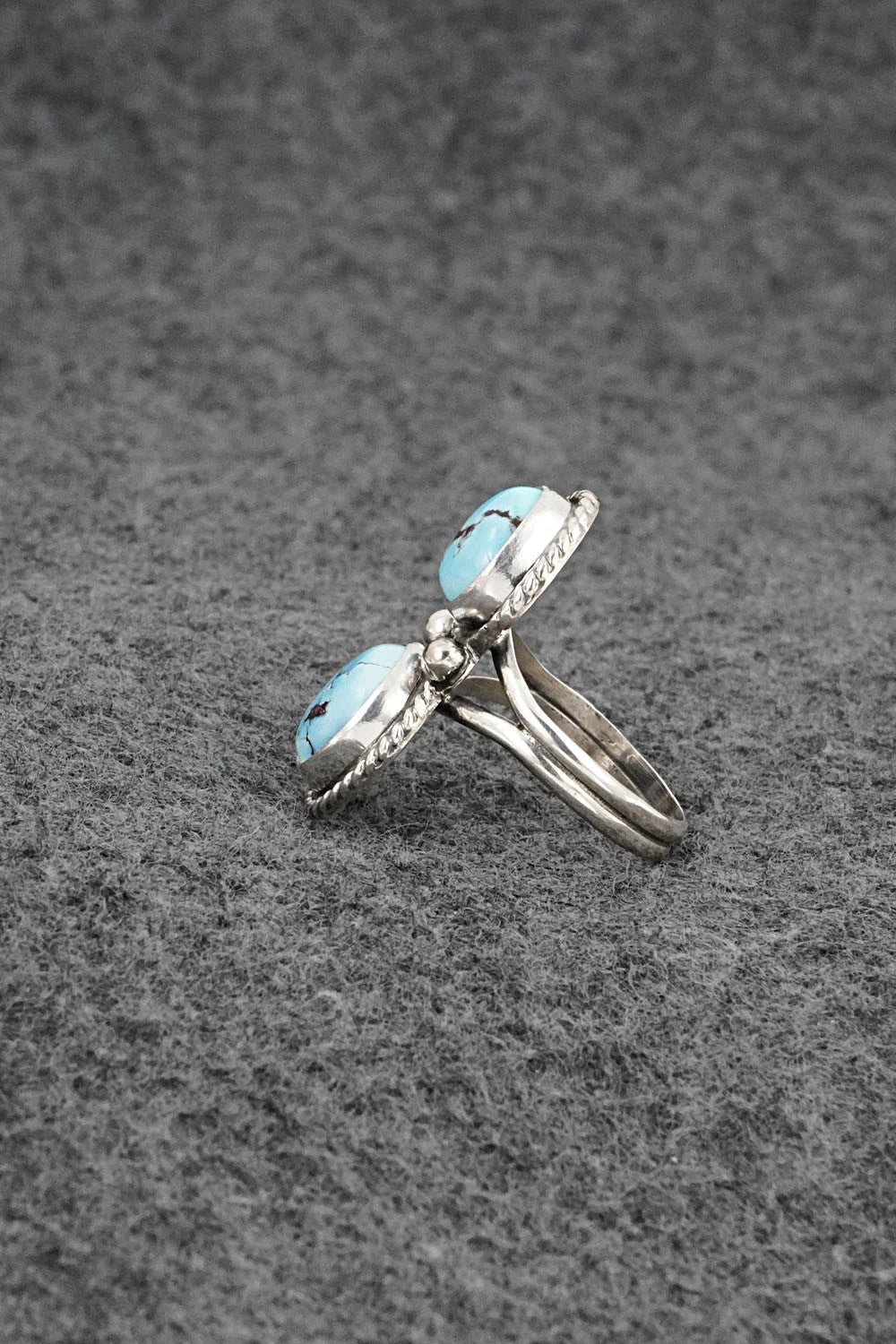Turquoise & Sterling Silver Ring - Eugene Gruber - Size 5