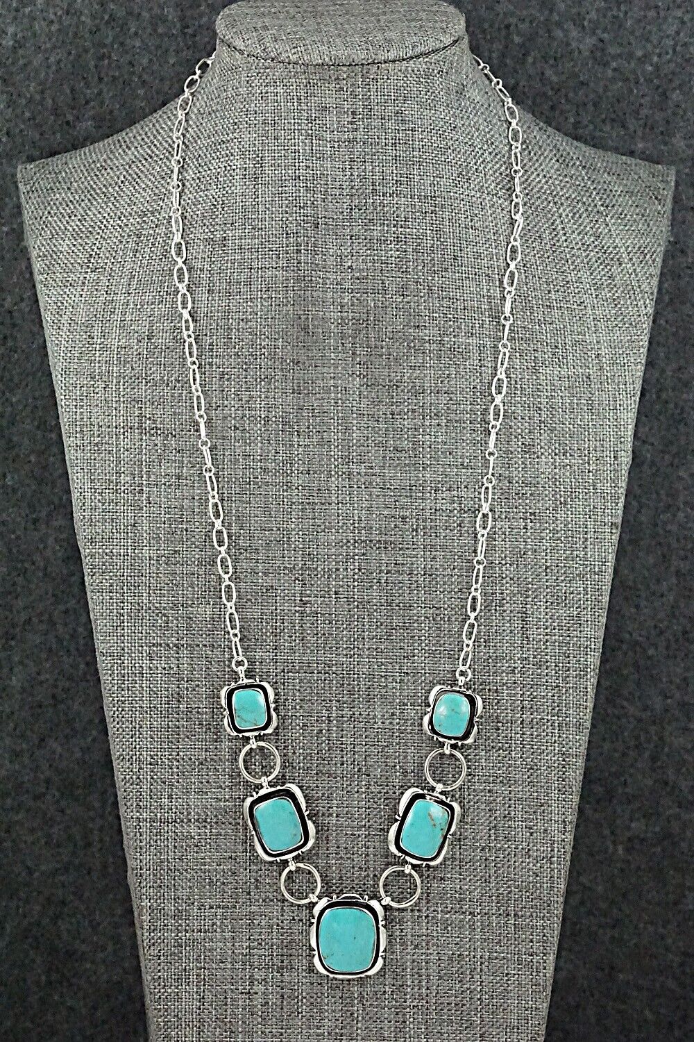 Turquoise & Sterling Silver Necklace - Mike Smith