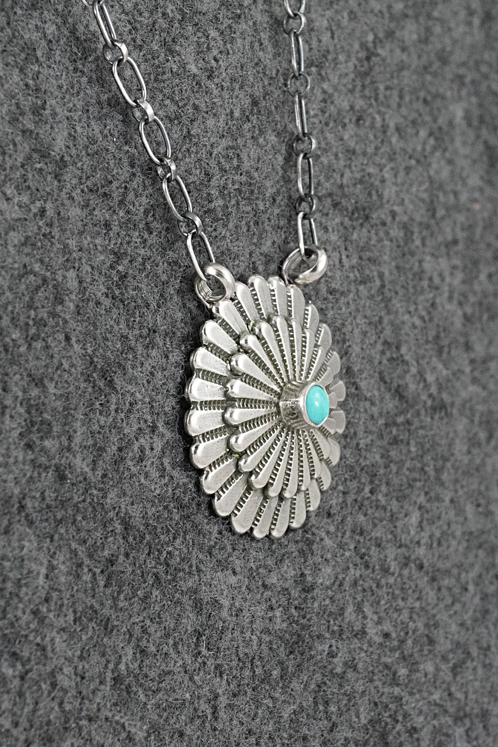 Turquoise & Sterling Silver Necklace - Sheldon Mariano