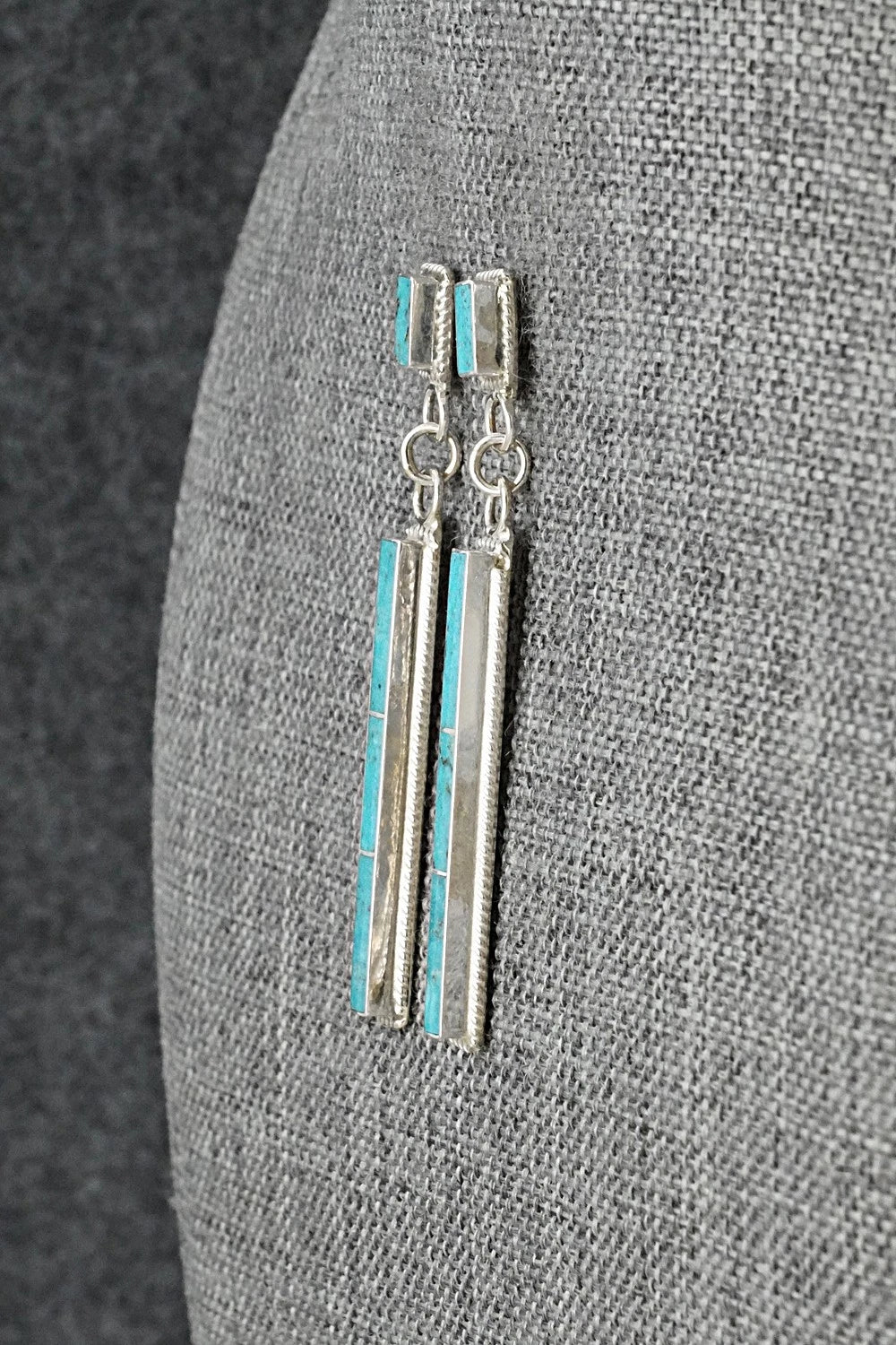 Turquoise & Sterling Silver Earrings - Ricky Booqua