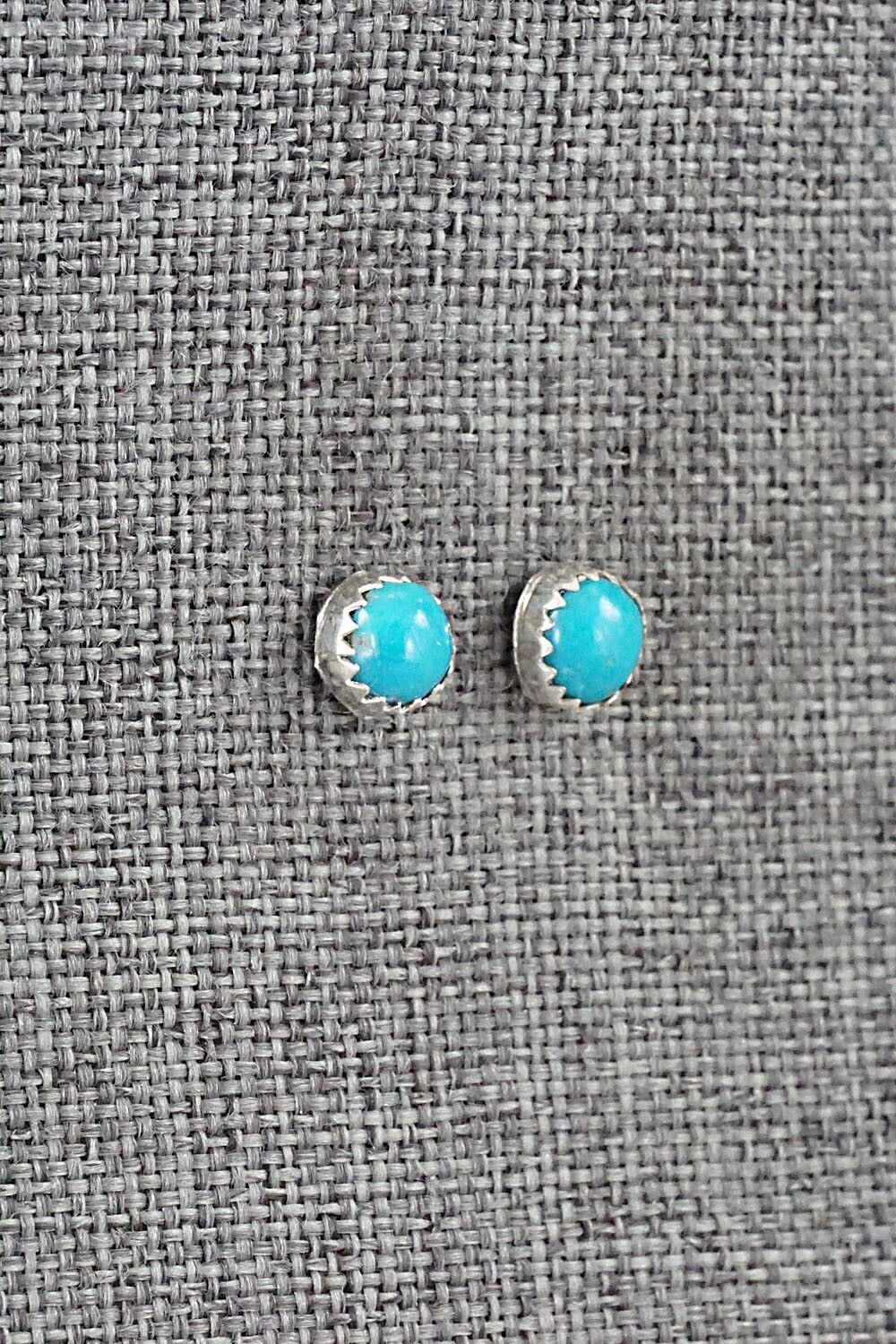 Turquoise & Sterling Silver Earrings - Dorothy Yazzie