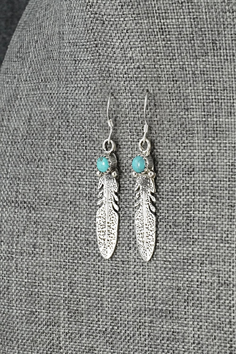 Turquoise & Sterling Silver Earrings - Adelarae Yazzie