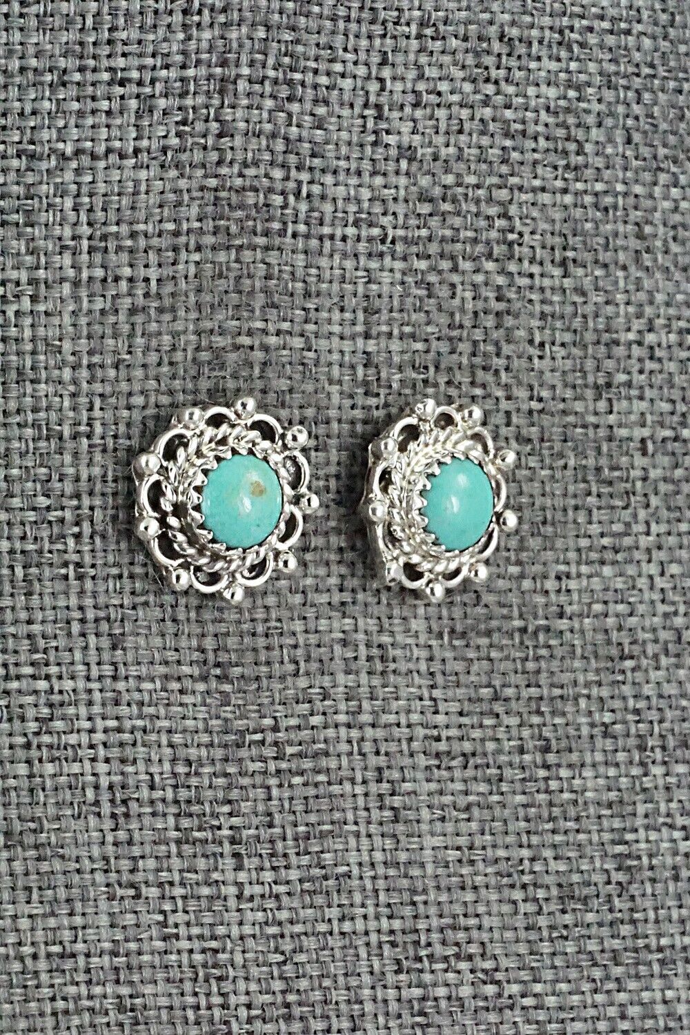 Turquoise & Sterling Silver Earrings - Harris Largo