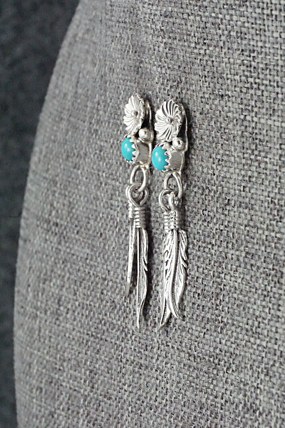 Turquoise & Sterling Silver Earrings - Judy Largo