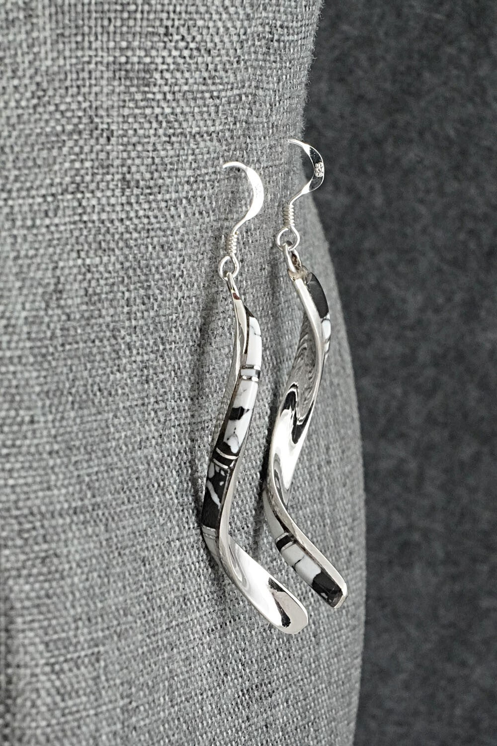 White Buffalo & Sterling Silver Earrings - Terrance Panteah