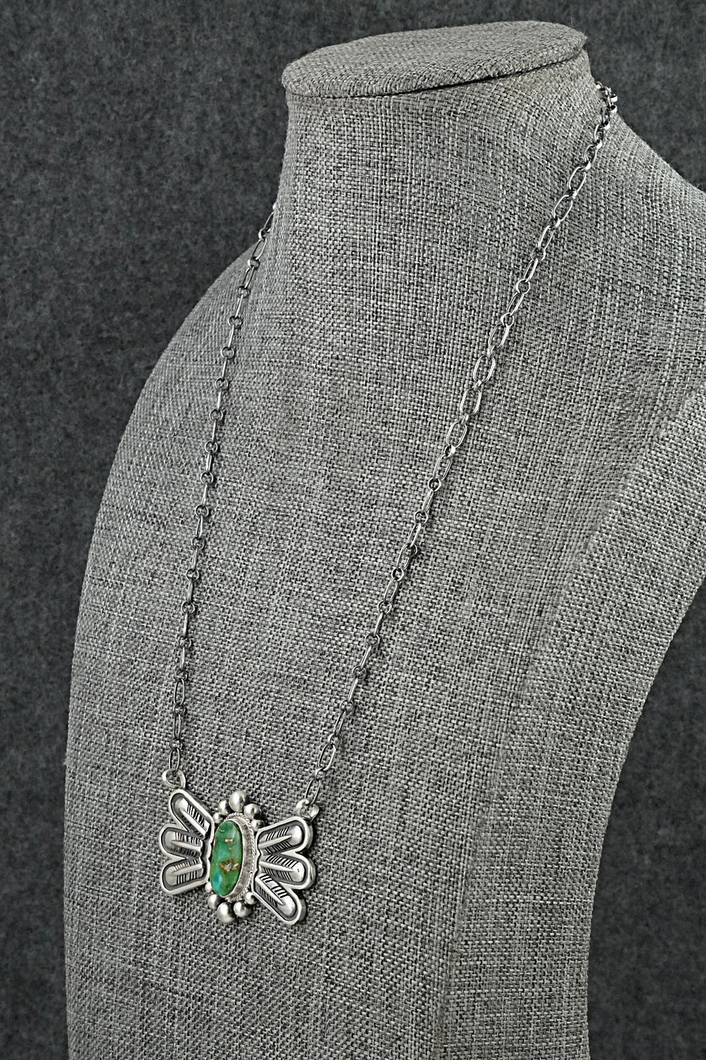 Turquoise & Sterling Silver Necklace - Verley Betone