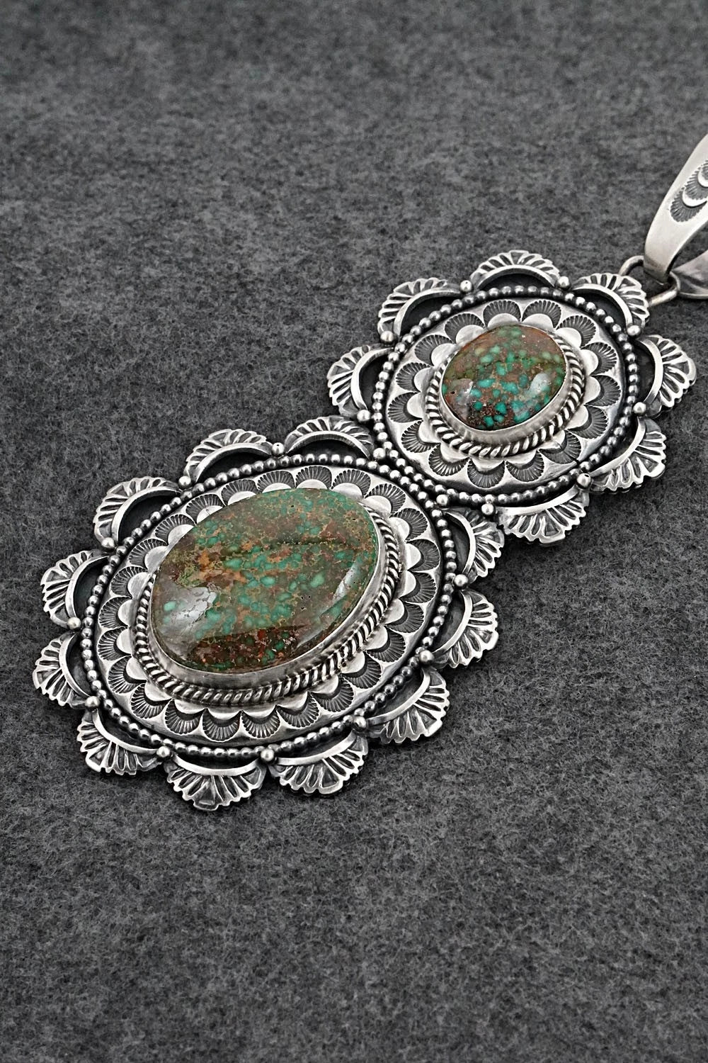 Turquoise & Sterling Silver Pendant - Mark Yazzie