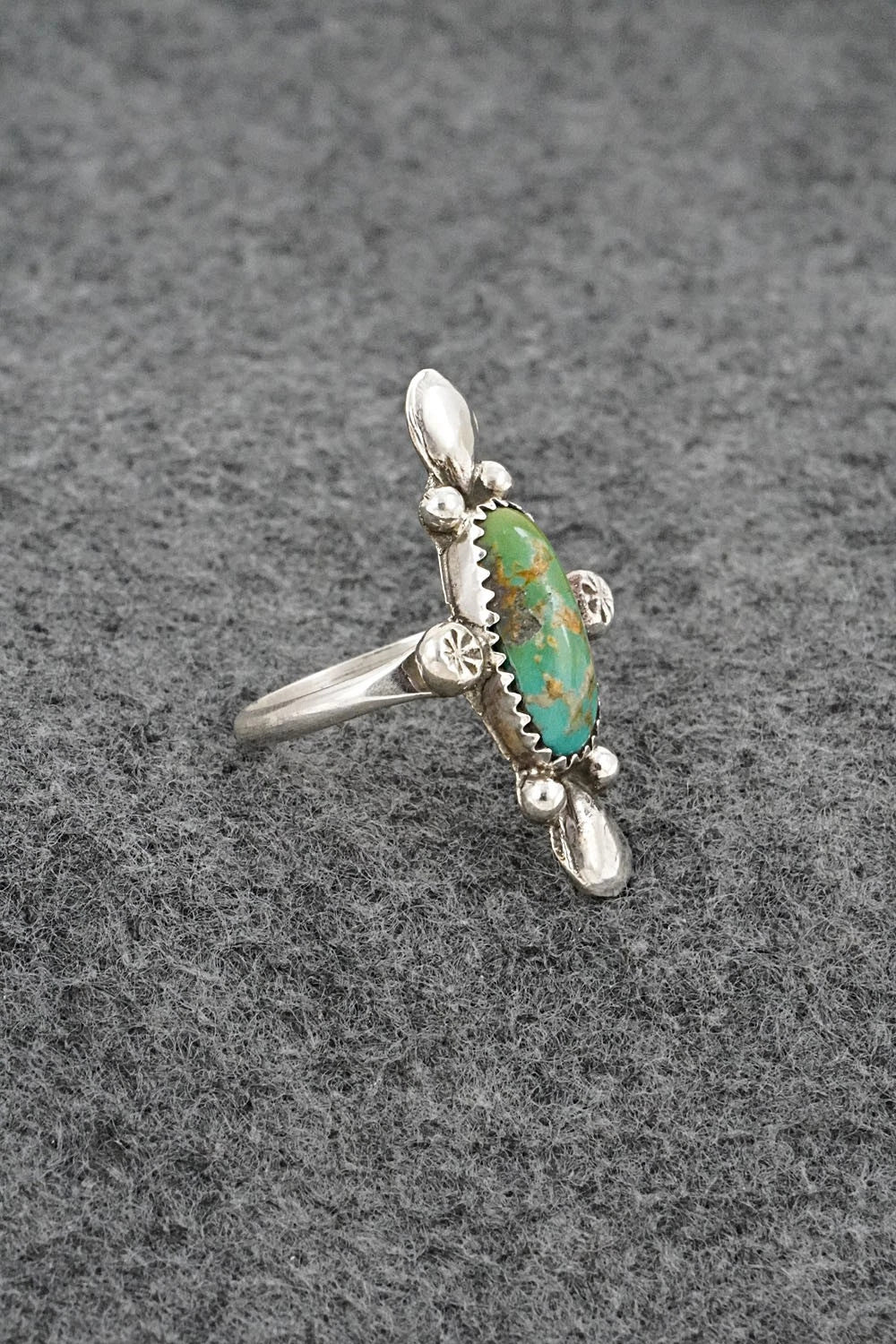 Turquoise & Sterling Silver Ring - Priscilla Reeder - Size 8