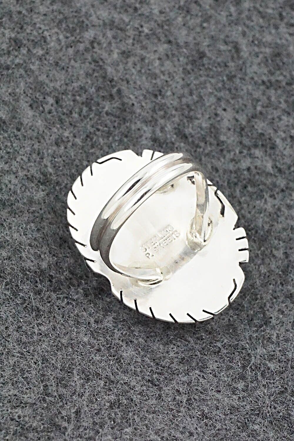 Turquoise & Sterling Silver Ring - Peggy Skeets - Size 6.5