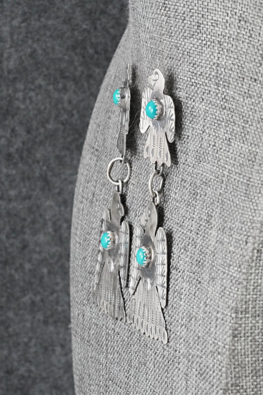 Turquoise & Sterling Silver Earrings - Gabrielle Yazzie