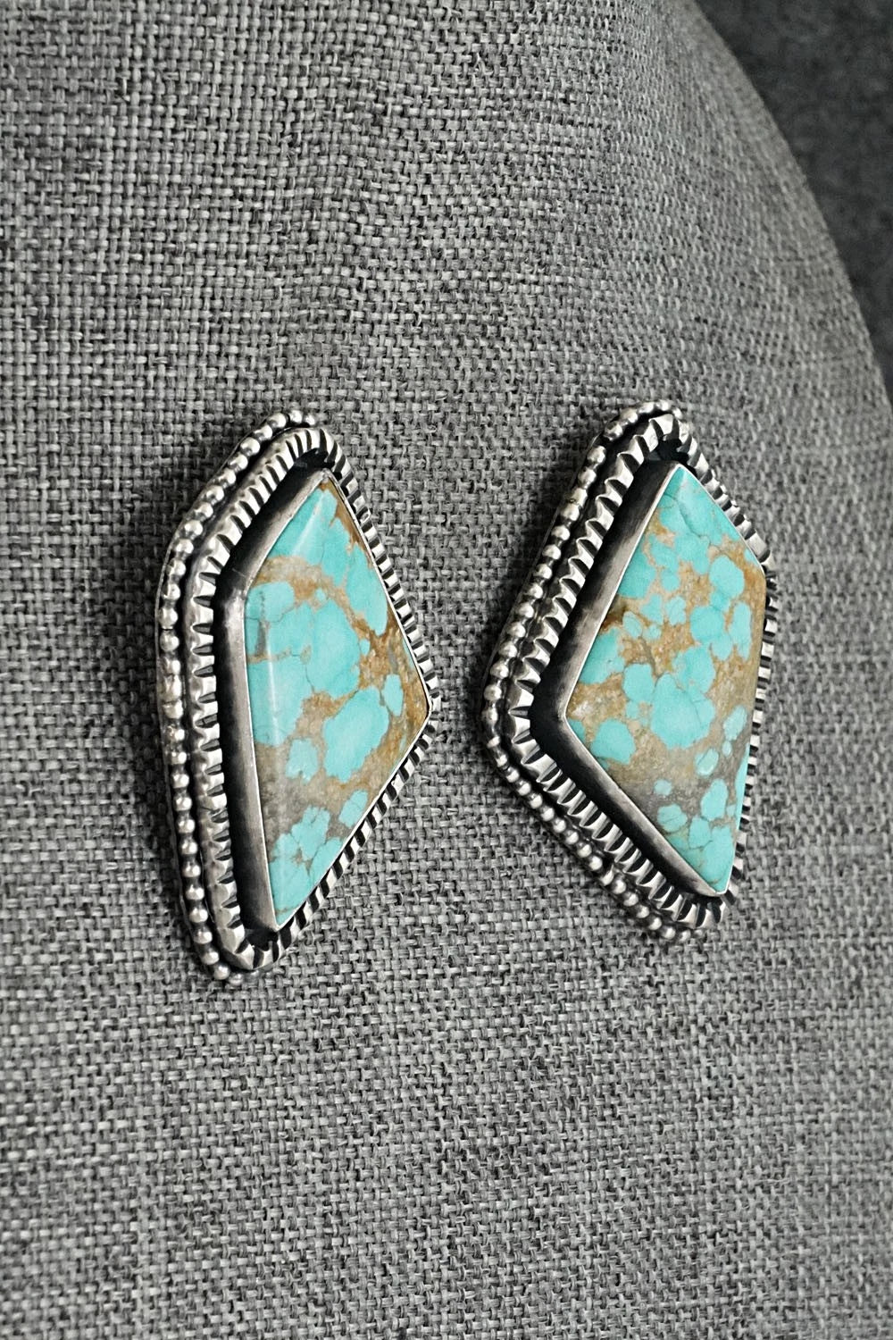 Turquoise & Sterling Silver Squash Blossom Set - Paul Livingston