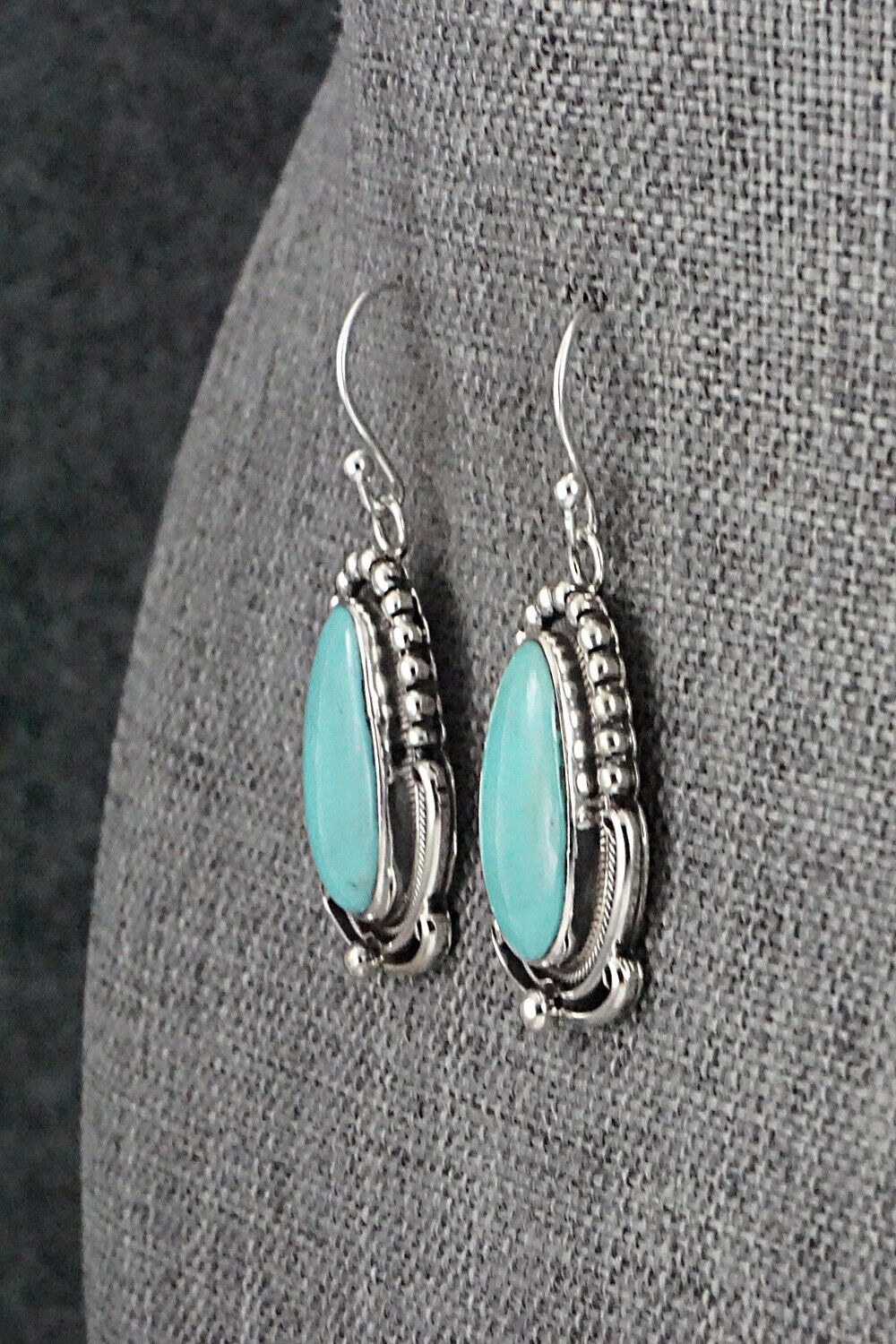 Turquoise & Sterling Silver Earrings - Mark Yazzie