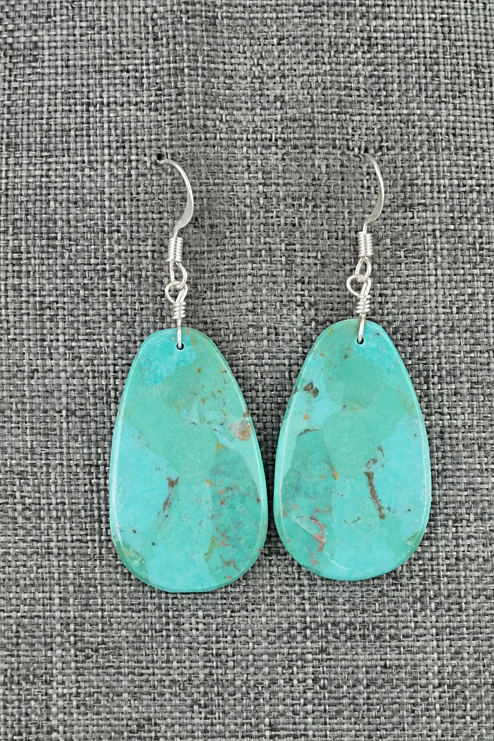 Turquoise & Sterling Silver Earrings - Lupe Lovato