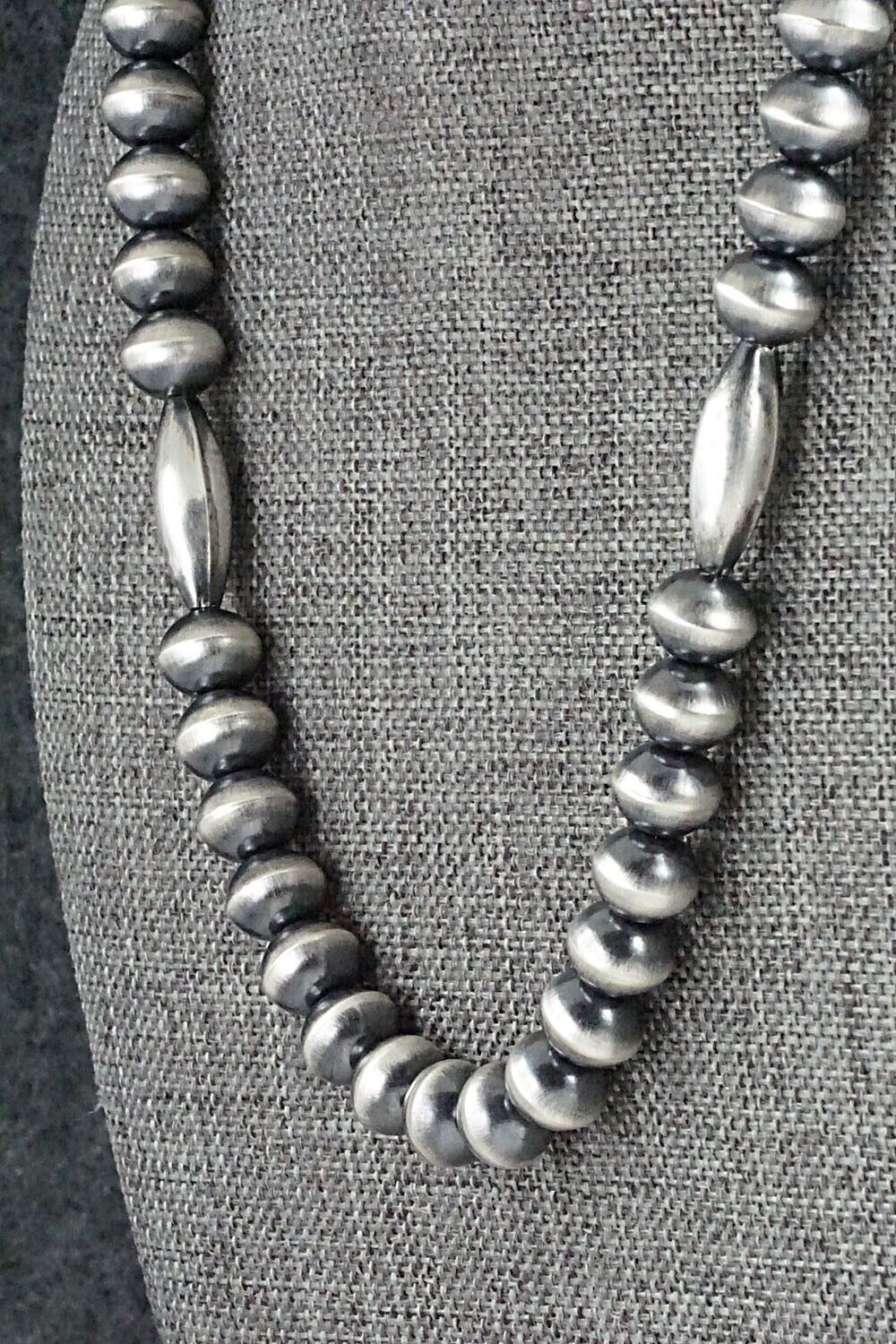 Sterling Silver Navajo Pearl Necklace 18" - Tonisha Haley