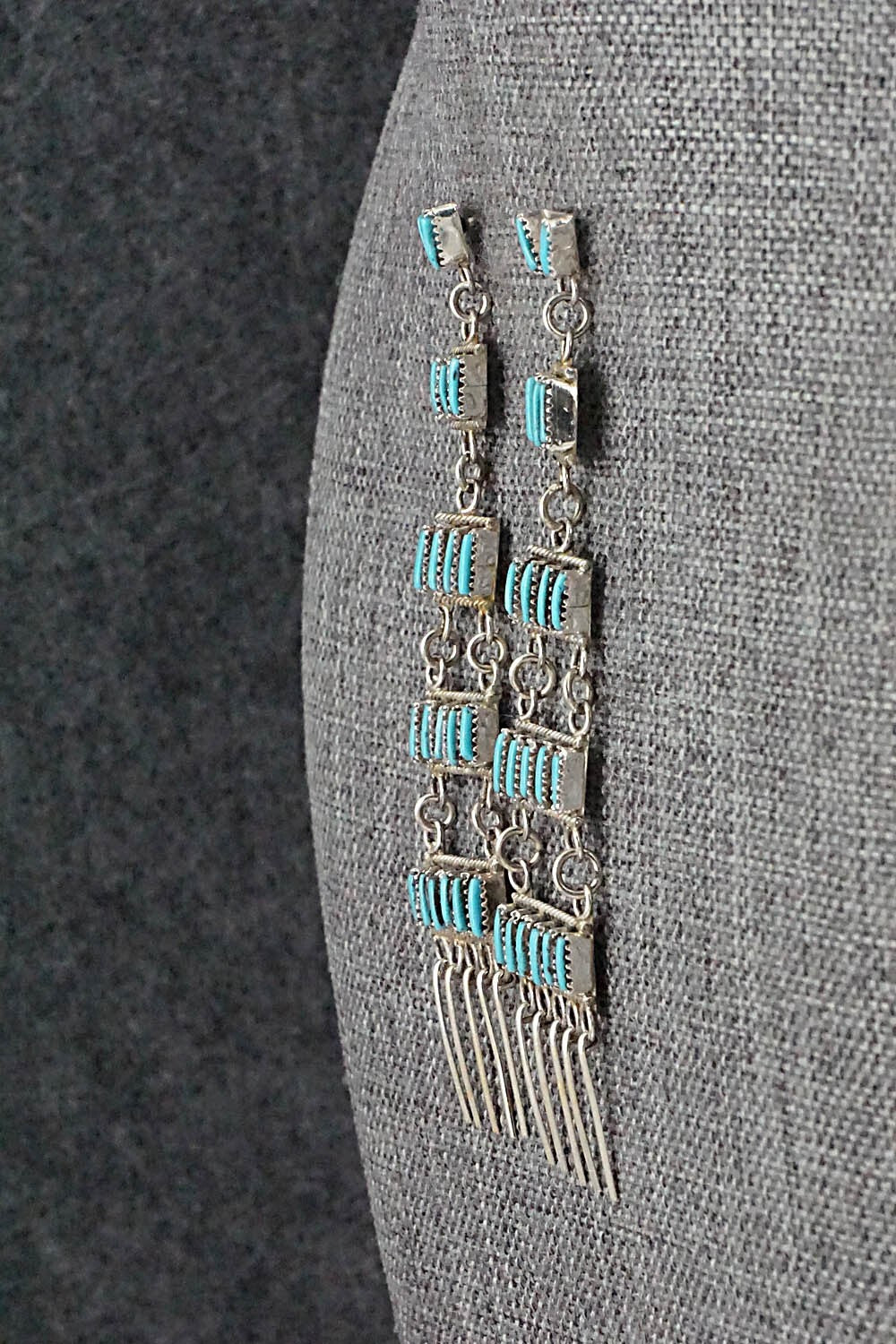 Turquoise & Sterling Silver Earrings - Ashley Laate
