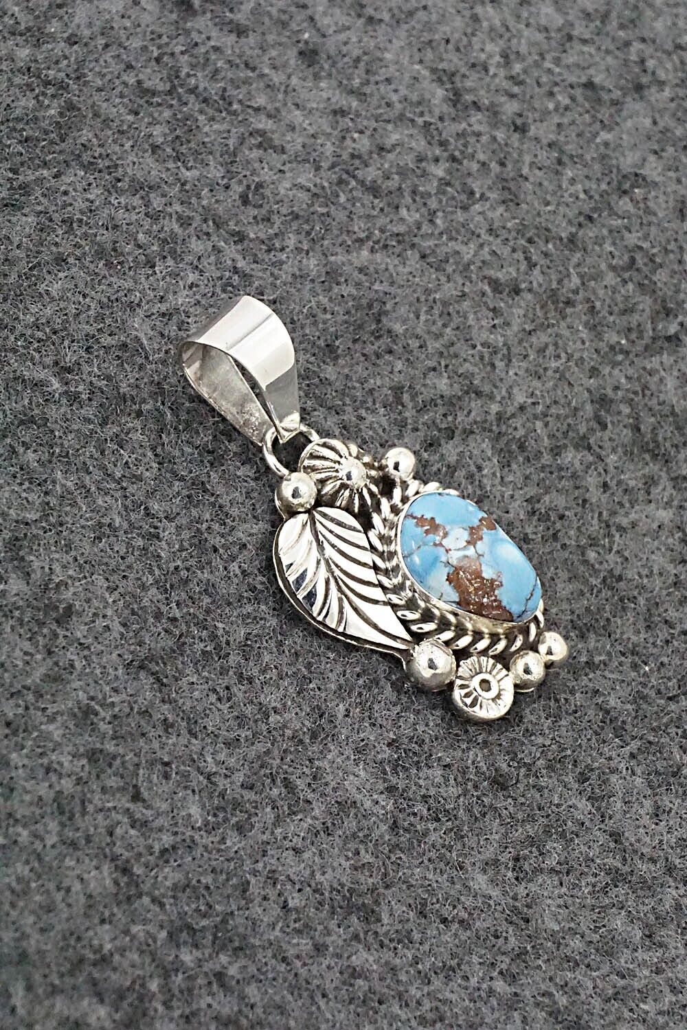 Turquoise & Sterling Silver Pendant - Ella Linkin