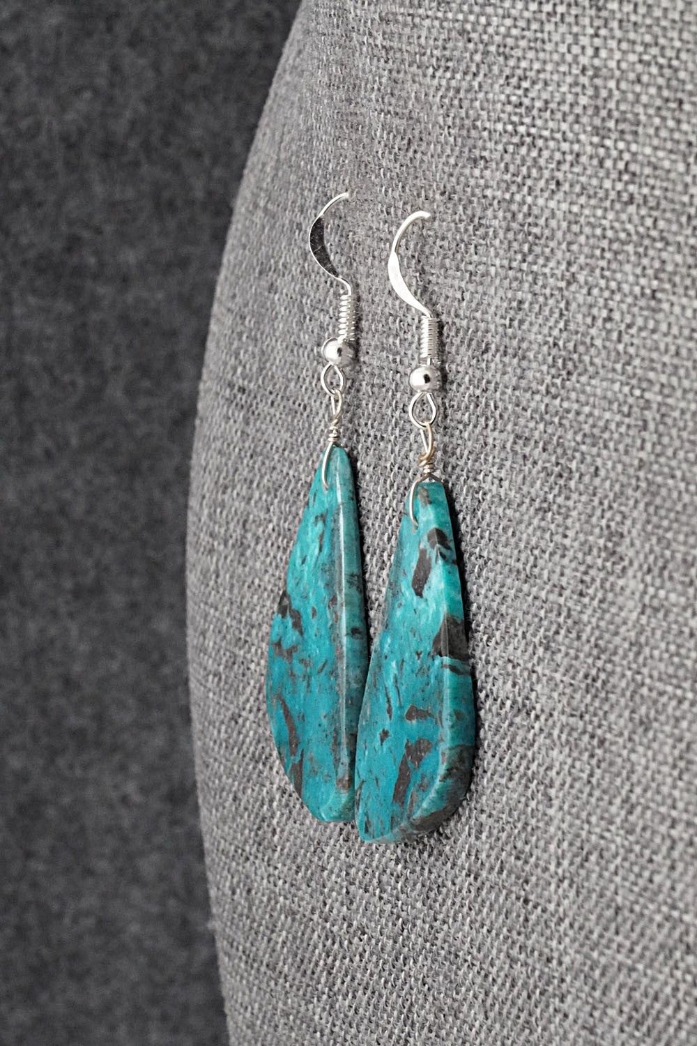 Turquoise & Sterling Silver Earrings - Louise Pete
