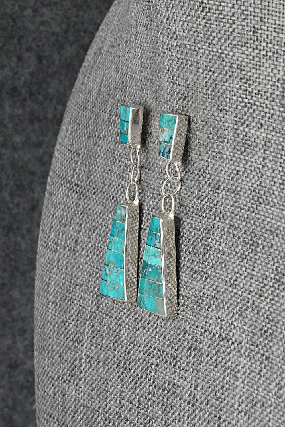 Turquoise and Sterling Silver Earrings - Michelle Haloo