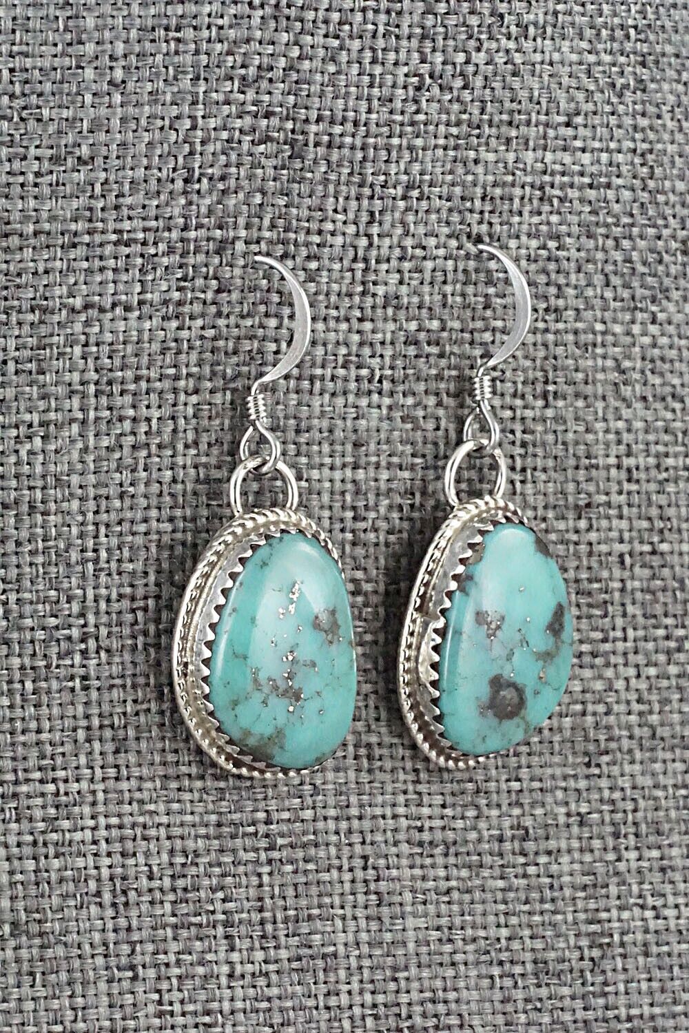 Turquoise & Sterling Silver Earrings - Ernest Hawthorne