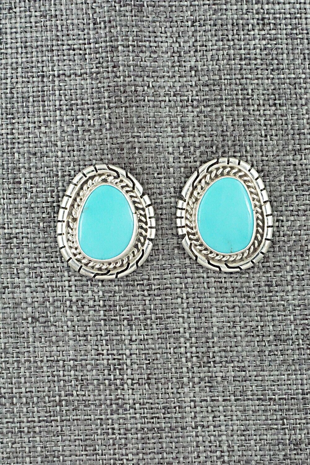 Turquoise & Sterling Silver Earrings - Peggy Skeets