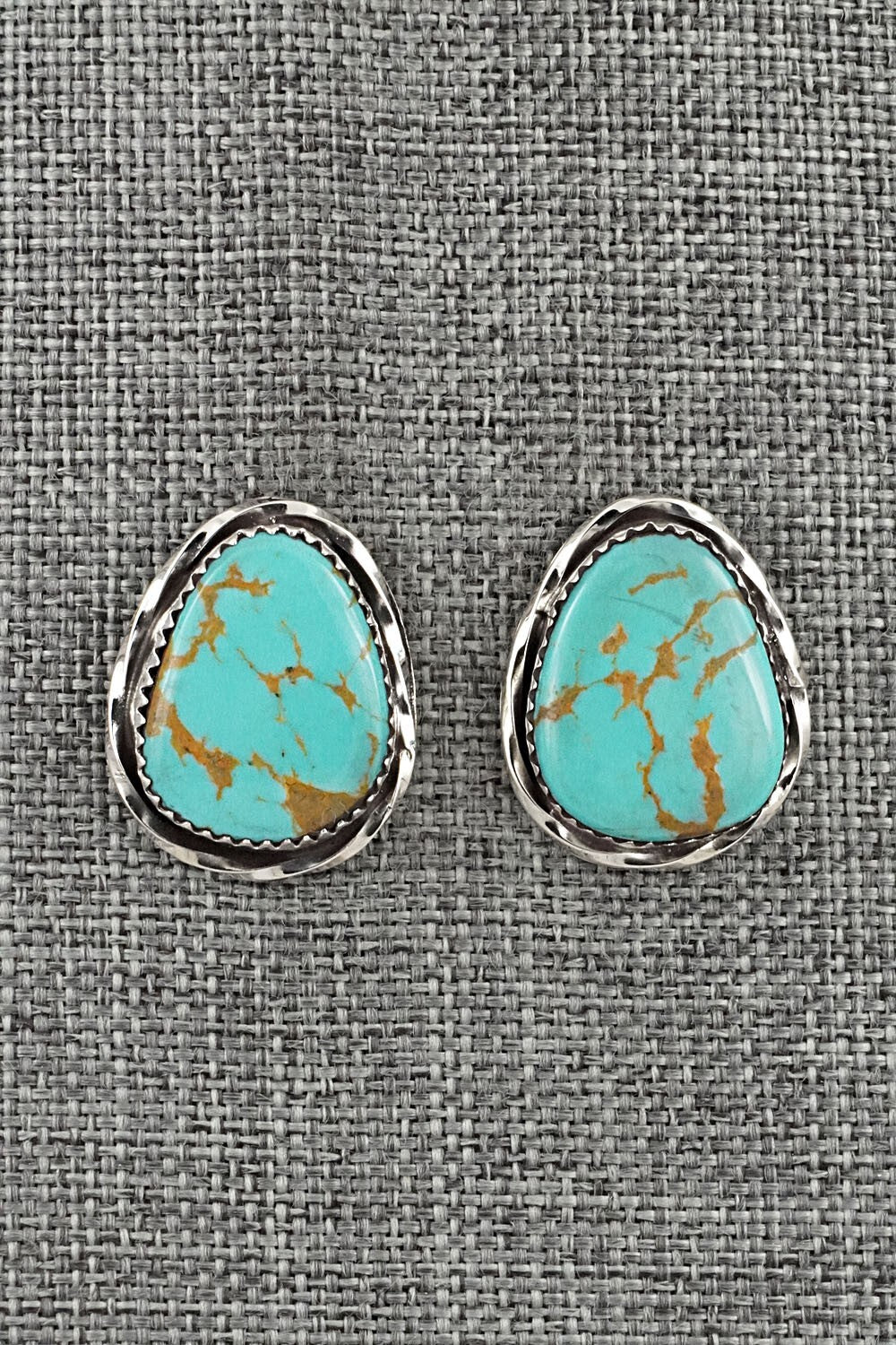 Turquoise & Sterling Silver Earrings - Ernest Hawthorne
