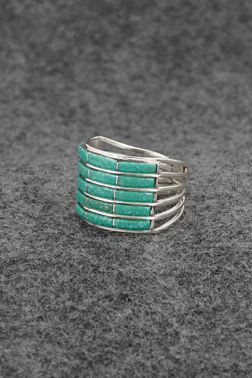 Turquoise & Sterling Silver Ring - Jamie Johnson - Size 7.5