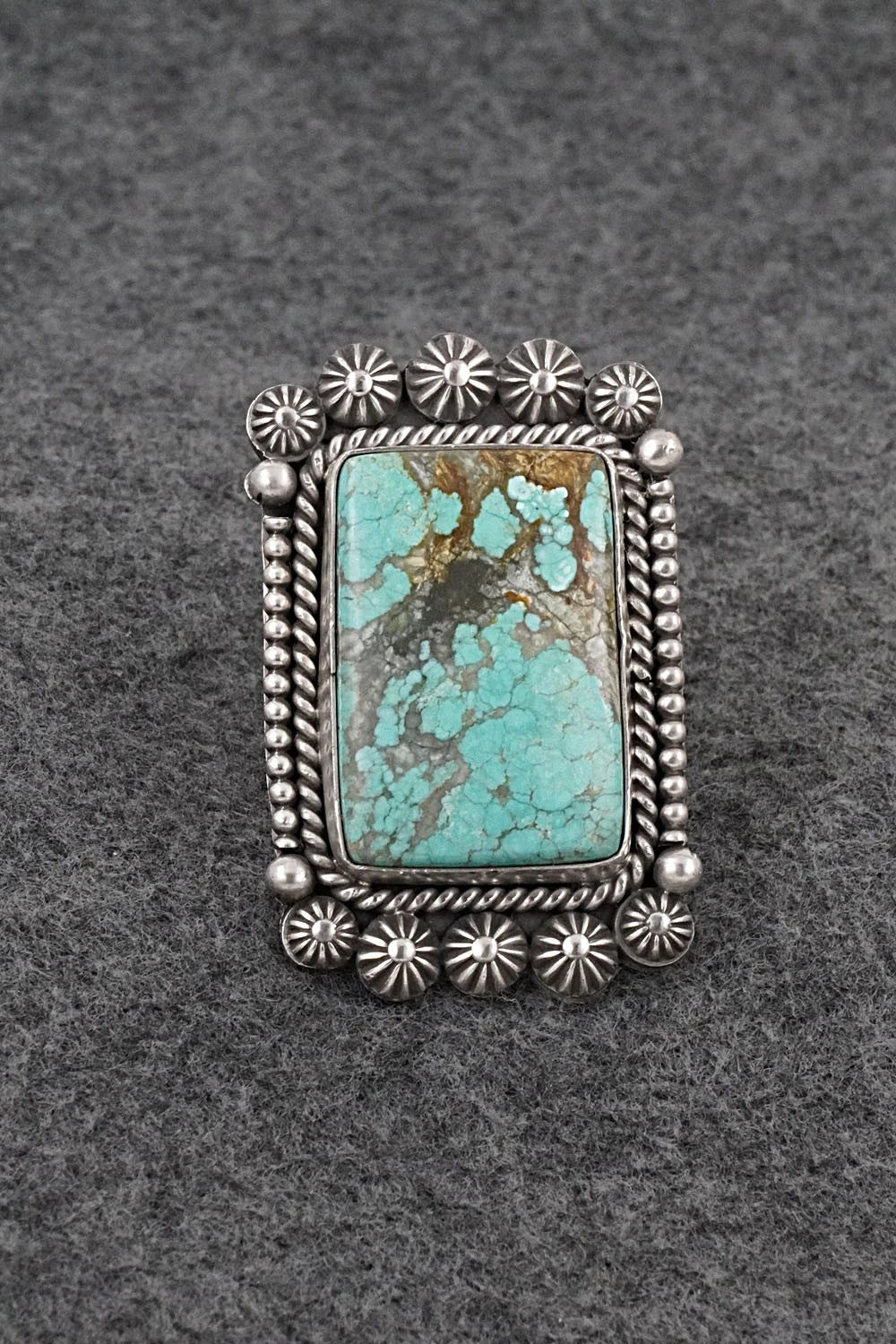 Turquoise & Sterling Silver Ring - Michael Calladitto - Size 7.5