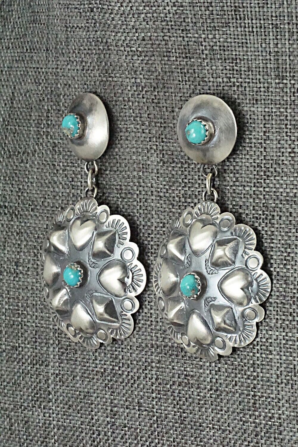 Turquoise & Sterling Silver Earrings - Gabrielle Yazzie