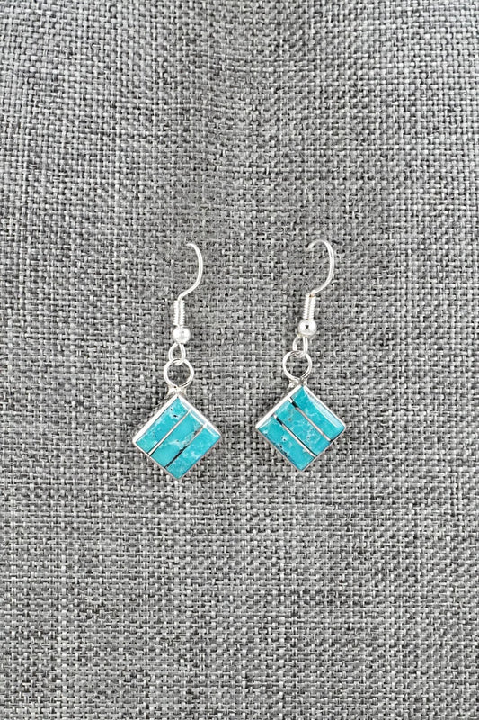 Turquoise and Sterling Silver Earrings - Michelle Haloo