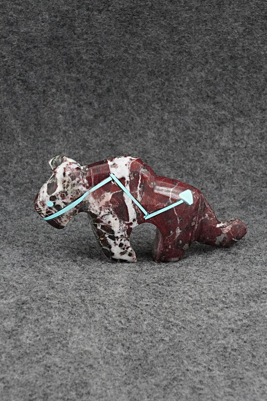 Mountain Lion Zuni Fetish Carving - Kenric Laiwakete