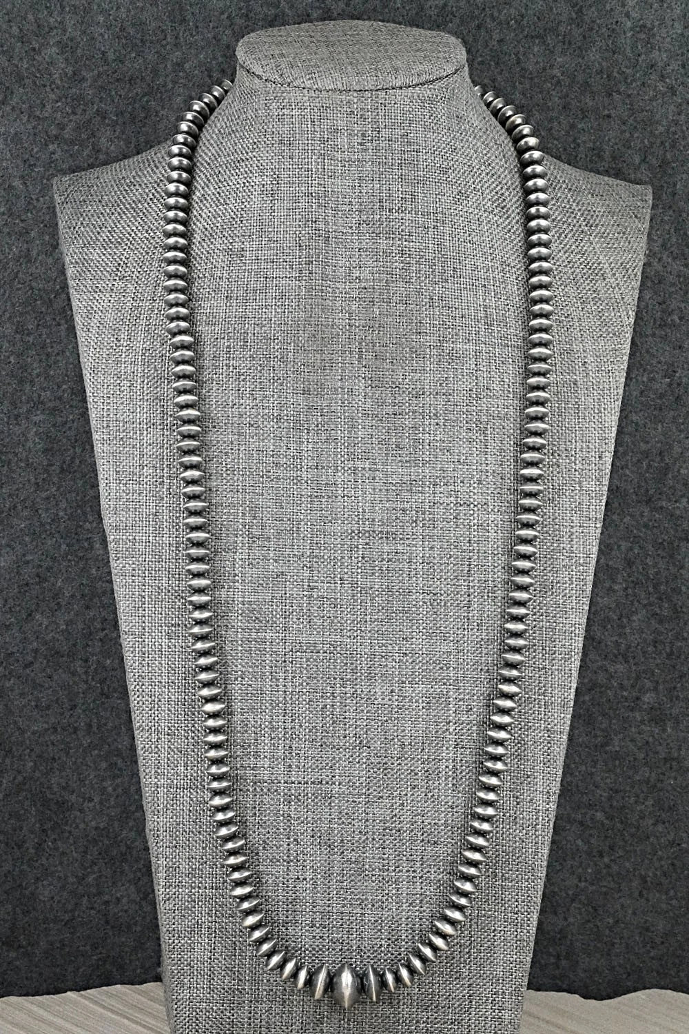Sterling Silver Navajo Pearl Necklace 26" - Austin Haley