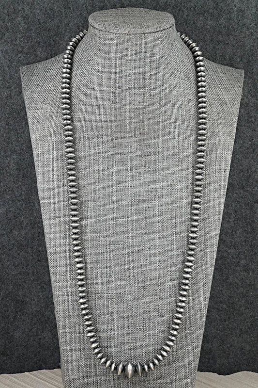 Sterling Silver Navajo Pearl Necklace 26" - Austin Haley
