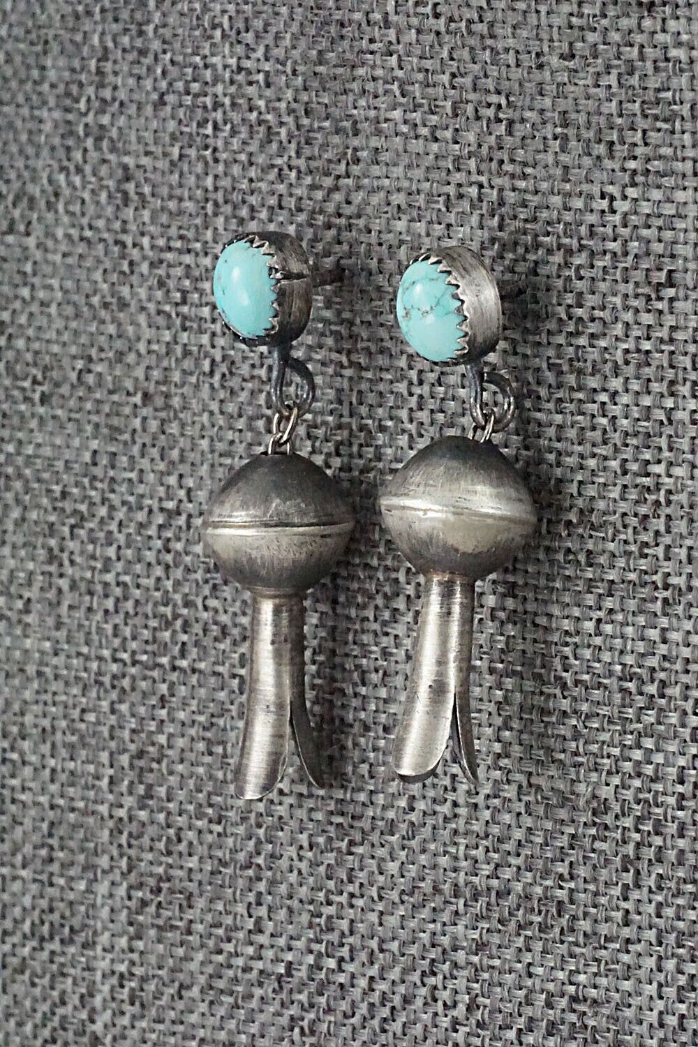 Turquoise & Sterling Silver Blossom Earrings - Shirley Lee