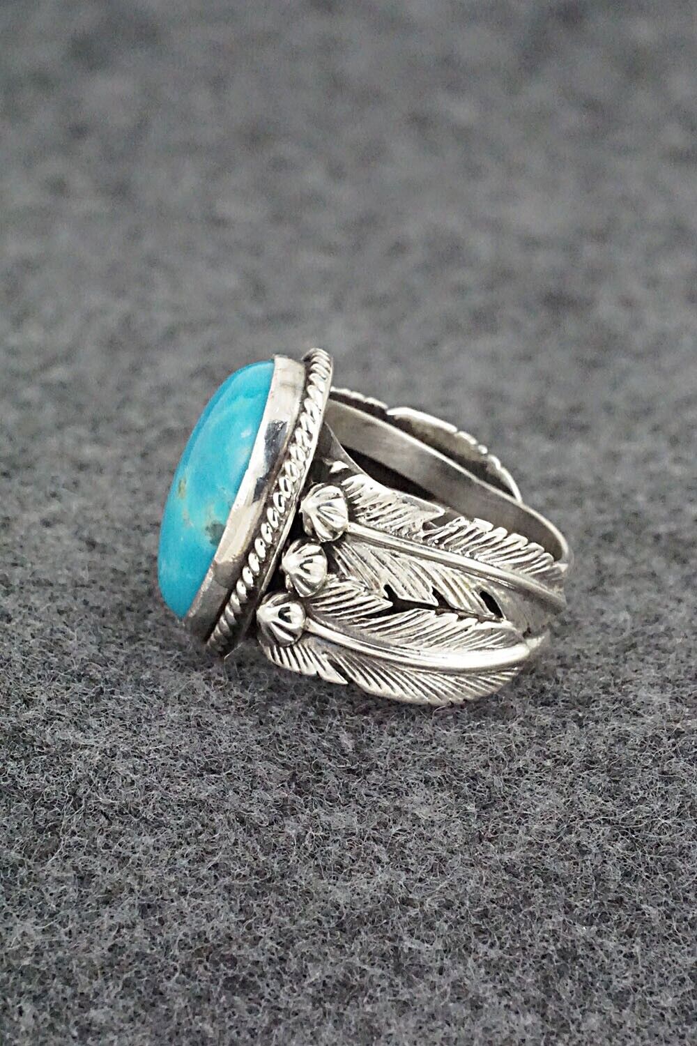 Turquoise & Sterling Silver Ring - Bobby Platero - Size 6.5