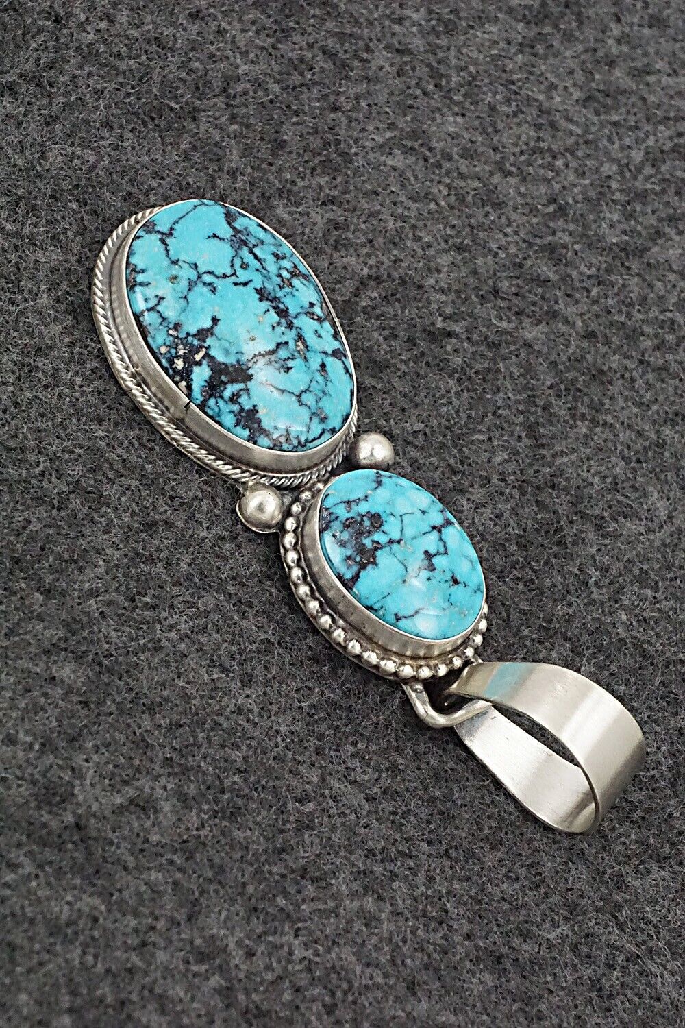 Turquoise & Sterling Silver Pendant - Bobby Johnson