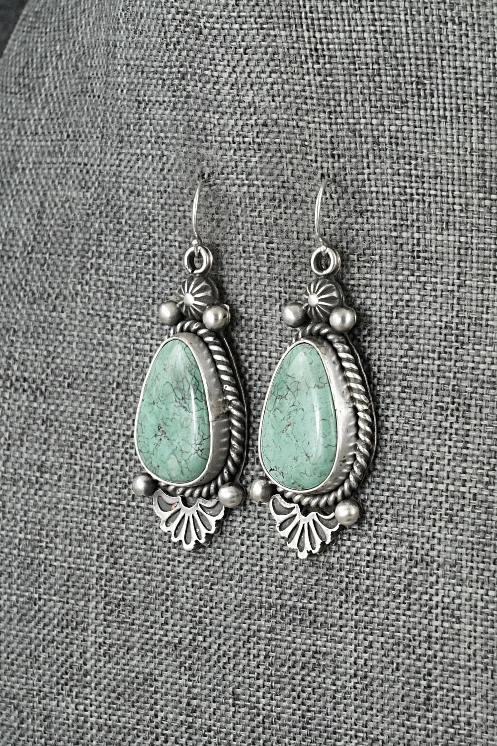 Turquoise & Sterling Silver Earrings - Michael Calladitto