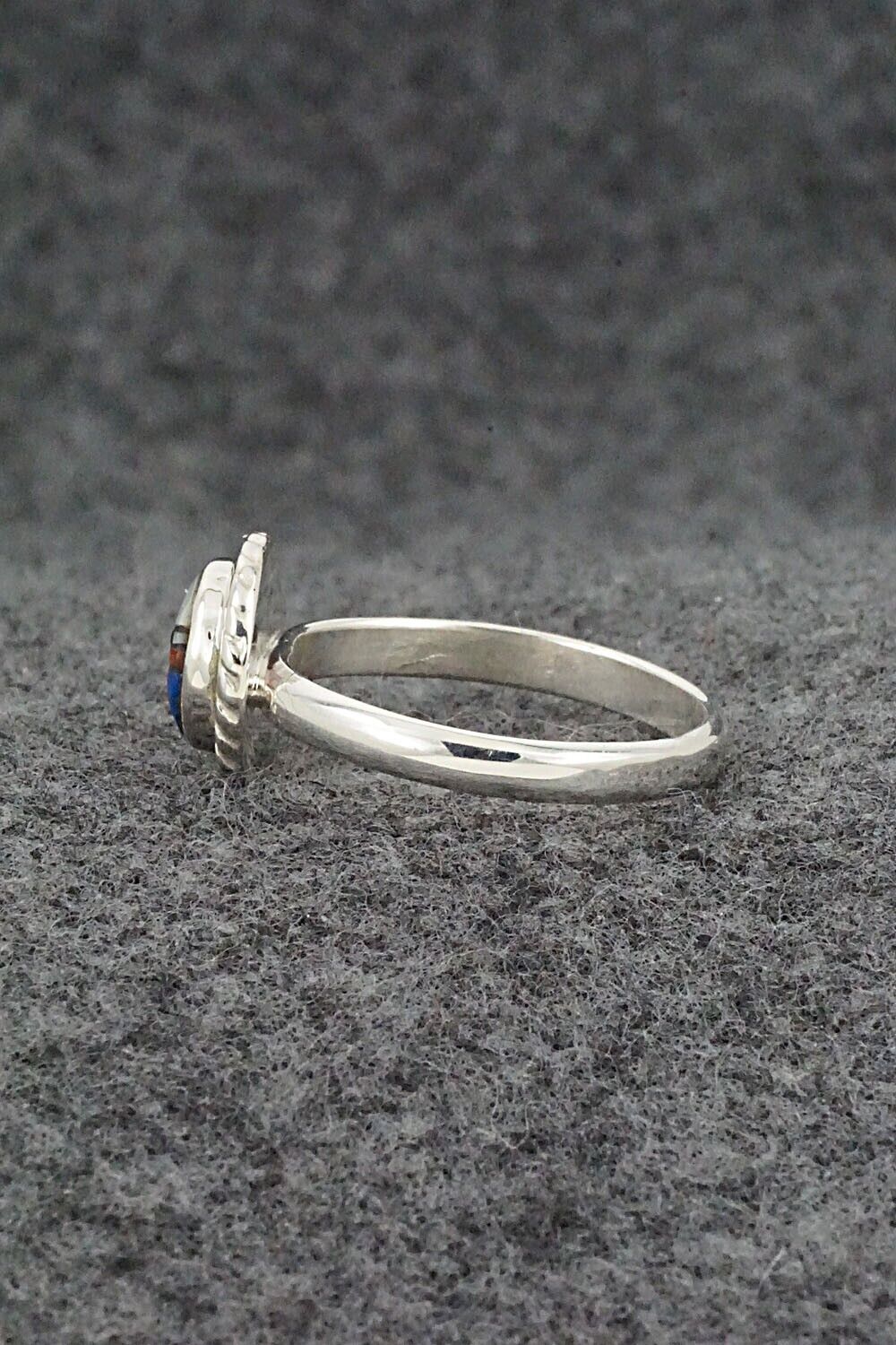 Multi-Stone & Sterling Silver Ring - Delbert Kallestewa Jr. - Size 9.5